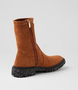 ROYALTY MO TAN BLACK SPECKLE SOLE STRETCH MICROSUEDE