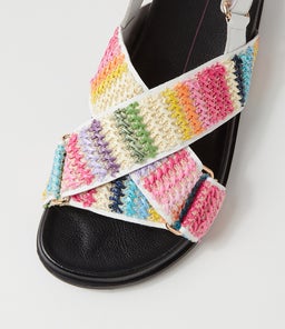 HALKER MO BRIGHT MULTI WOVEN LEATHER