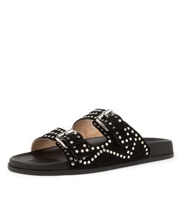 HEIRE MO BLACK SILVER SUEDE