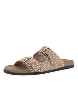 HEIRE MO TAUPE SILVER SUEDE