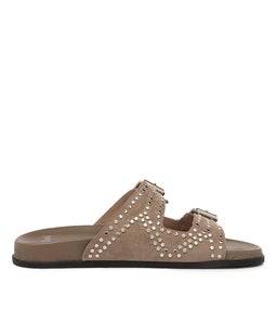 HEIRE MO TAUPE SILVER SUEDE