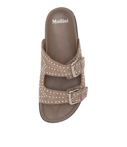 HEIRE MO TAUPE SILVER SUEDE
