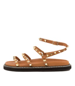 HAYLORA MO DK TAN GOLD LEATHER