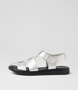 REMEMBA MO SILVER BLACK SOLE LEATHER