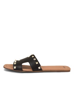 LSTUDS MOL BLACK LEATHER