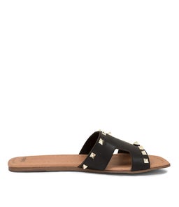 LSTUDS MOL BLACK LEATHER