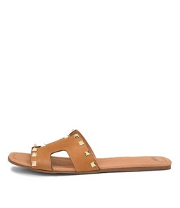 LSTUDS MOL TAN LEATHER