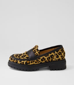 ALANTA MO LEOPARD BLACK PONY LEATHER