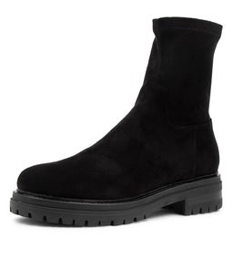 ALOVE MO BLACK STRETCH MICROSUEDE