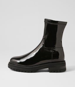 ALOVE MO BLACK STRETCH PATENT PU