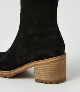 BALT MO BLACK NATURAL HEEL SUEDE