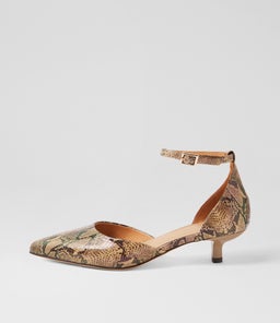 CUSHLA MO TAUPE SNAKE LEATHER