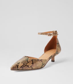 CUSHLA MO TAUPE SNAKE LEATHER