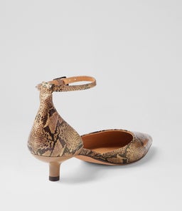 CUSHLA MO TAUPE SNAKE LEATHER