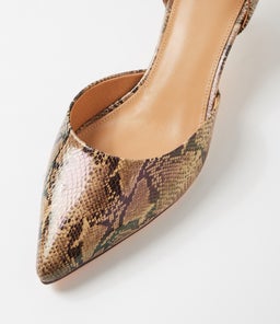 CUSHLA MO TAUPE SNAKE LEATHER