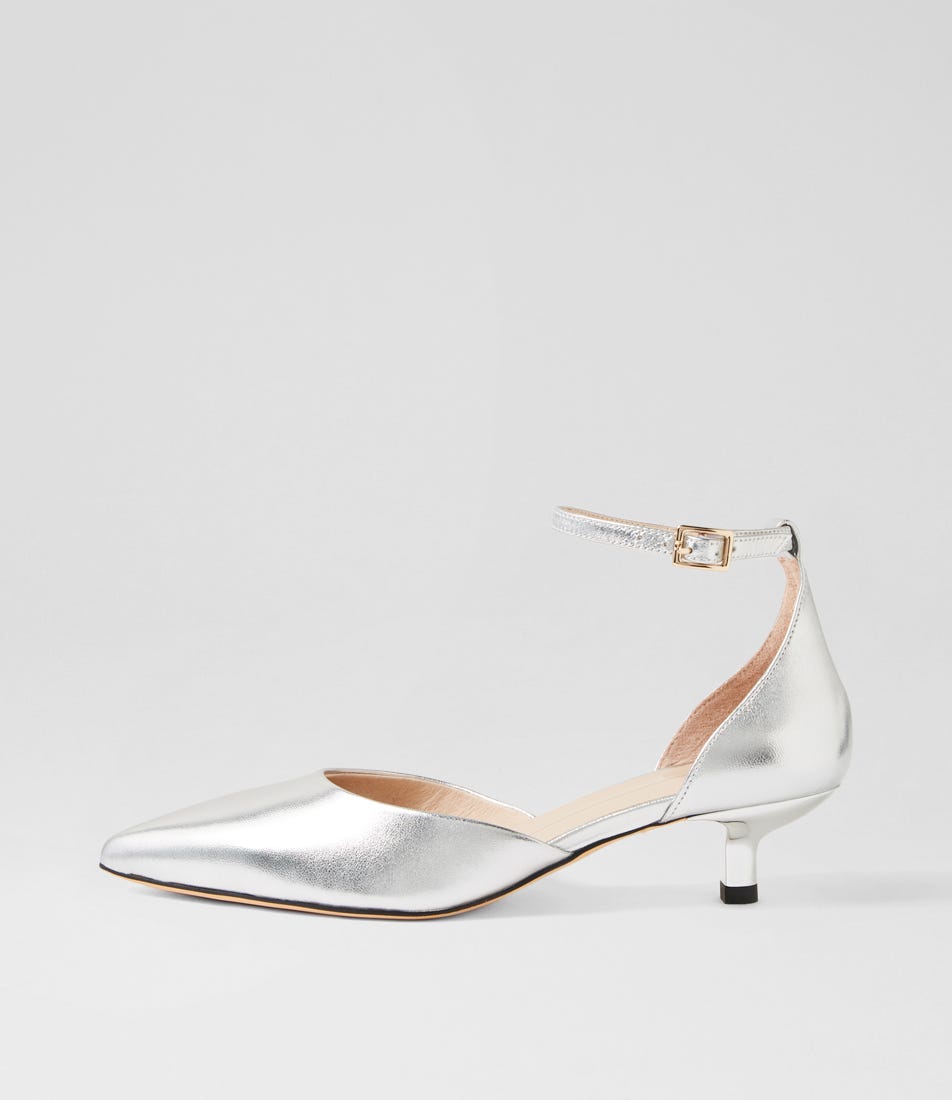 Cushla Silver Leather Heels