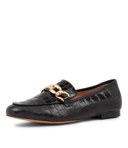 GOOSE MO BLACK CROC LEATHER