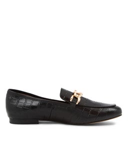 GOOSE MO BLACK CROC LEATHER
