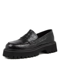 SIA MO BLACK CROC LEATHER