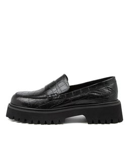 SIA MO BLACK CROC LEATHER