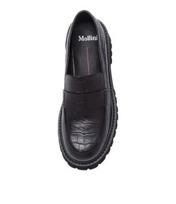 SIA MO BLACK CROC LEATHER