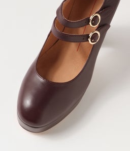 AINEY MO BURGUNDY LEATHER