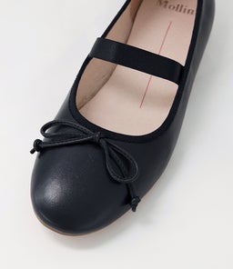 BOW MO BLACK LEATHER