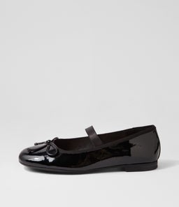 BOW MO BLACK PATENT LEATHER
