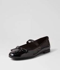BOW MO BLACK PATENT LEATHER