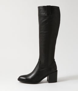 COSMMO MO BLACK BLACK HEEL LEATHER