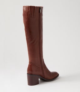 COSMMO MO DK BROWN DK BROWN HEEL LEATHER