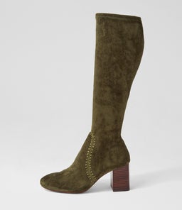 SARI MO OLIVE STRETCH MICROSUEDE