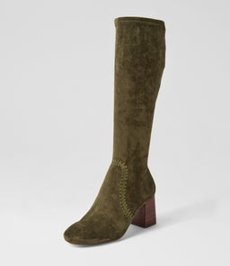 SARI MO OLIVE STRETCH MICROSUEDE