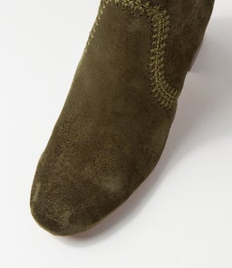 SARI MO OLIVE STRETCH MICROSUEDE
