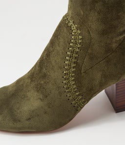 SARI MO OLIVE STRETCH MICROSUEDE