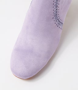 SARI MO VIOLET STRETCH MICROSUEDE