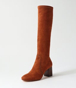 SARI MO CHESTNUT STRETCH MICROSUEDE
