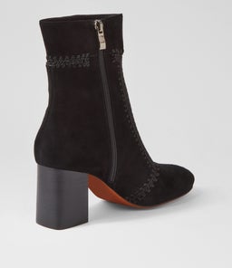 STALLION MO BLACK BLACK HEEL SUEDE
