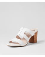 Arlar White Natural Leather Mules