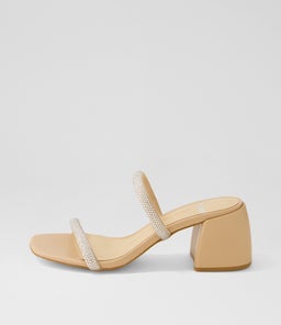 BONNII MO SILVER NUDE JEWELS LEATHER