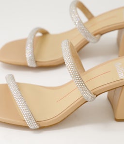 BONNII MO SILVER NUDE JEWELS LEATHER