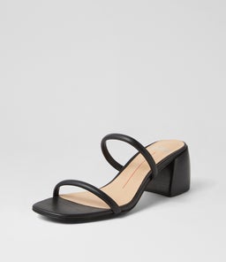 BONNI MO BLACK BLACK HEEL LEATHER
