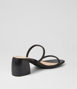 BONNI MO BLACK BLACK HEEL LEATHER