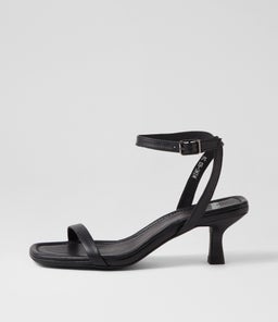 MINE MO BLACK BLACK HEEL LEATHER
