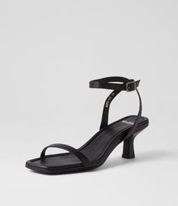 MINE MO BLACK BLACK HEEL LEATHER