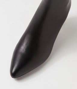 CLAME MO BLACK BLACK HEEL LEATHER