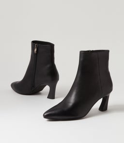 CLAME MO BLACK BLACK HEEL LEATHER