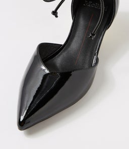 CIENA MO BLACK GOLD HEEL PATENT LEATHER