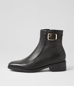 GREYT MO BLACK BLACK HEEL LEATHER