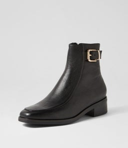 GREYT MO BLACK BLACK HEEL LEATHER